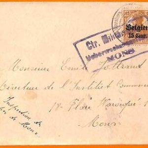 99038 - German BELGIUM - POSTAL HISTORY -    COVER from MONS