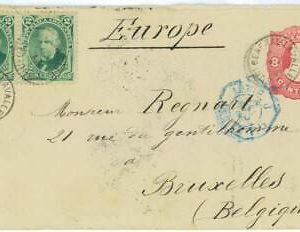 BK1775 - ARGENTINA - POSTAL HISTORY - STATIONERY COVER to BELGIUM  1888