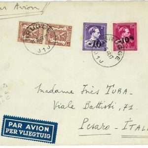 98555 - BELGIUM - POSTAL HISTORY - Airmail COVER  to ITALY 1946
