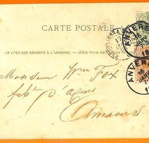 98985 - BELGIUM - POSTAL HISTORY -  STATIONERY CARD to FRANCE Amiens 1881