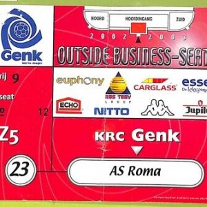 C1425 - Vecchio BIGLIETTO PARTITA CALCIO -2002-2003 KRC GENK VS ROMA