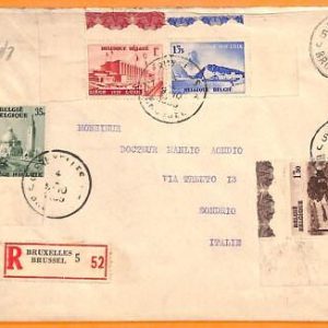 99010 - BELGIUM - POSTAL HISTORY - REGISTERED COVER to ITALY   1939 Architecture