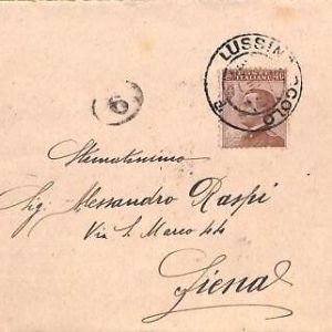 ab9646 - CROATIA - POSTAL HISTORY - COVER from Lussinpiccolo to ITALY - 1918