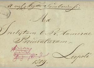 94192 - RUSSIA  - POSTAL HISTORY - PREPHILATELIC Cover from SAMBOR Ukraine 1837