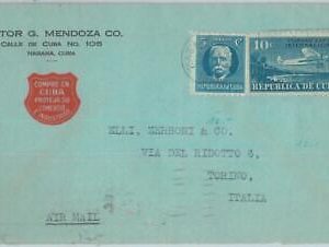 81595 - Havana - POSTAL HISTORY -  Airmail COVER  to  ITALY  1939