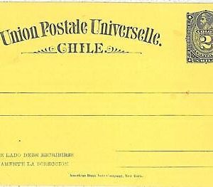 30840 - CHILE -POSTAL STATIONERY:HIGGINGS & GAGE # 12-2 CENTAVOS-COLON COLUMBUS