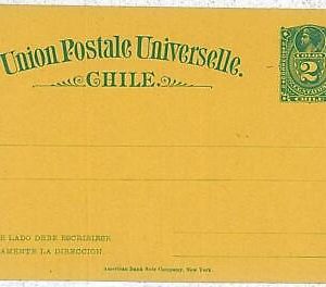30847 -CHILE -  POSTAL STATIONERY:HIGGINGS & GAGE#10-2 CENTAVOS-COLON COLUMBUS