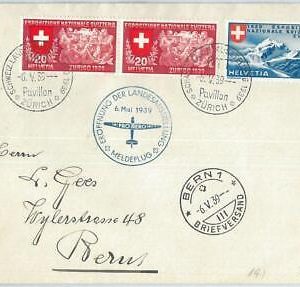 70979 - SWITZERLAND - Postal History - SPECIAL FLIGHT POSTCARD 1939