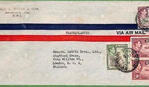 ZA1474 - JAMAICA - POSTAL HISTORY - Oversize AIRMAIL COVER to England  1942