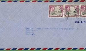 ZA1472 - JAMAICA - POSTAL HISTORY - Oversize AIRMAIL COVER to England  1952