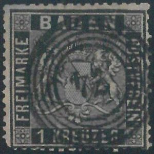 77914e - GERMANY Baden -  STAMP:  Michel  #  9  -  USED