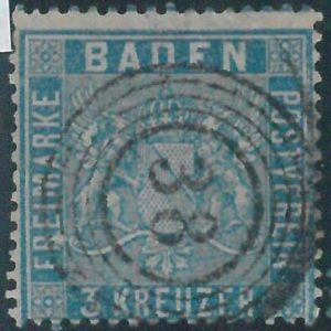 77918a - GERMANY Baden -  STAMP:  Michel  #10b  -    USED