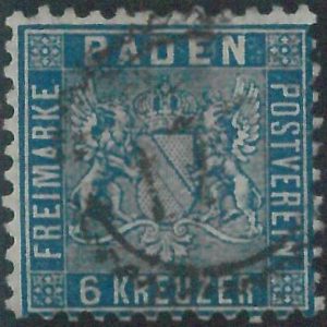 77930a  -  GERMANY Baden -  STAMP:  Michel  # 14  -    USED