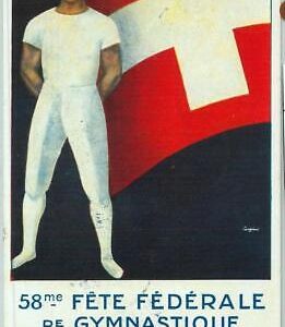 Lib7382 - VINTAGE Illustrated SPORT POSTCARD - SWITZERLAND Gymnastics 1925