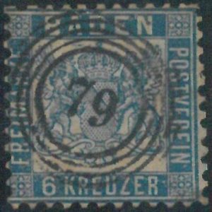 77942 -  GERMANY Baden -  STAMP:  Michel  # 19ab -   USED