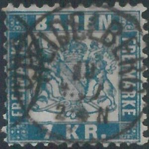 77947a -  GERMANY Baden -  STAMP:  Michel  # 25a -   USED