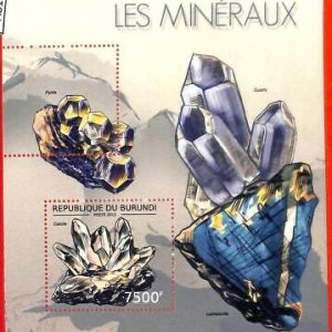 A0198 - BURUNDI - ERROR, 2012   MISSPERF SHEET:  nature MINERALS