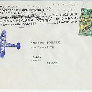 59791 -  MOROCCO - POSTAL HISTORY: STAMP on COVER - FISH 1967