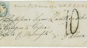 BK1754 - ARGENTINA - POSTAL HISTORY - EARLY COVER to ITALY Taxed on arrival 1870