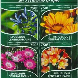 A3628-CENTRAL AFRICAN REPUBLIC ERROR MISSPERF 2015  Цветы Flowers Nature