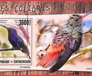 A3834 - Central African Republic - ERROR MISPERF, Souvenir Sheet - 2019, Birds