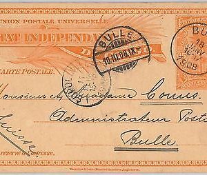 44827  - CONGO -  POSTAL STATIONERY CARD to SWITZERLAND 1908- H & G # 17