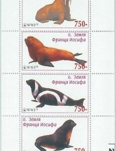 M2022 - RUSSIAN STATE, MINIATURE SHEET: WWF, Seals, Seal Lions, Marine Fauna