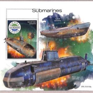 A2525 - SIERRA LEONE -ERROR: MISPERF, Souvenir sheet - 2019, Submarines