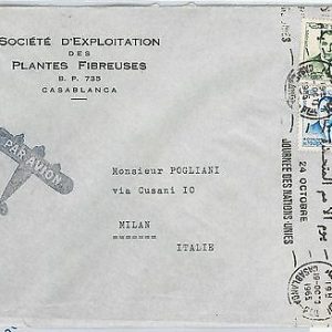 59822 -  MOROCCO - POSTAL HISTORY:  COVER to ITALY  1965 -  United nations
