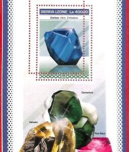 A4576 - SIERRA LEONE - ERROR MISPERF, Souvenir sheet: 2018, Minerals, Gems