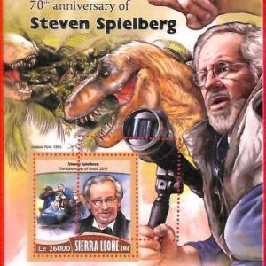 A4584 - SIERRA LEONE - ERROR MISPERF: 2016, S. Spielberg, Tin tin, Jurassic Park