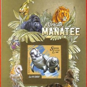 A4647 -SIERRA LEONE -ERROR IMPERF: 2015, Manatees, Owls, Butterflies, Lions, Bat
