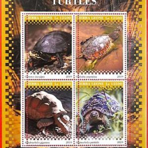 A4829 - SIERRA LEONE - ERROR MISPERF, Miniature sheet: 2019 Turtles, Reptiles