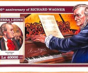 A6846 - SIERRA LEONE, Error, 2018, MISSPERF SOUVENIR SHEET: Music, Wagner, Piano