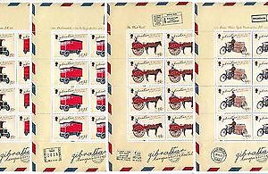 64455 -  GIBRALTAR - STAMPS - 2013 EUROPA CEPT:  Vehicles  MINIATURE SHEETS