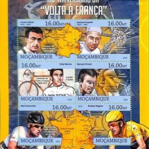 A8267 - MOCAMBIQUE -  Stamp Sheet - 2013 SPORT  Cycling TOUR de FRANCE