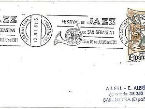 MUSIC : Jazz - SPAIN -  POSTAL HISTORY - Special postmark on COVER - 1981