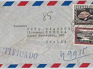 62259 - ECUADOR - POSTAL HISTORY - AIRMAIL  COVER to ITALY - 1962  TURTLE