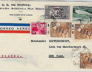 62259 - ECUADOR - POSTAL HISTORY - AIRMAIL  COVER to HOLLAND 1950'S