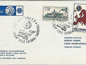 59830 -  ITALY  - POSTAL HISTORY: POSTMARK on  COVER  1972 -  LIONS / HELIPOCTER