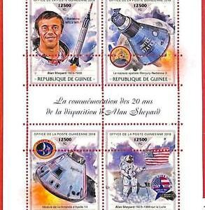 A1918 - GUINEA, ERROR: MISSPERF, MINIATURA S - 2018, Espacio, Astro, Alan...