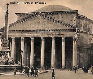 ab0557 - CARTOLINA D'EPOCA - ROMA Città  : Pantheon d'Agrippa