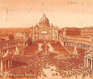 ab0562 - CARTOLINA D'EPOCA - ROMA Città  : Benedizione Papale