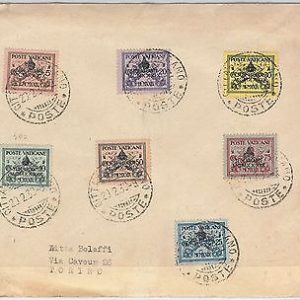 47783  - VATICANO   - Storia Postale:  Sass 61/67  su BUSTA 1939