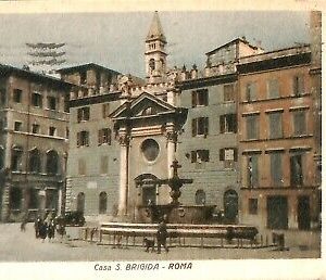 ab0575 - CARTOLINA D'EPOCA - ROMA Città : Casa S. Brigida