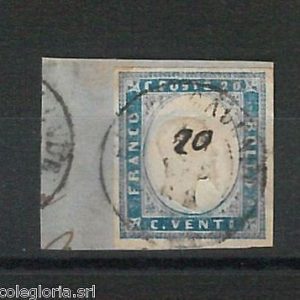 55191   SARDEGNA - STORIA POSTALE: Sass 15D su FRAMMENTO da SESTO CALENDE