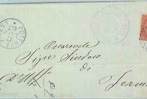 894888 - REGNO - STORIA POSTALE - Annullo NUMERALE su BUSTA: Potenza Picena 1883