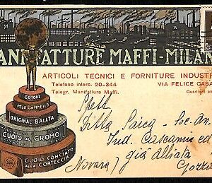 ab2243 - CARTOLINA D'EPOCA - MILANO Città : Manitatture Maffi - Milano