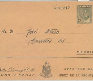 BK0048 - SPAIN - POSTAL HISTORY - Private STATIONERY CARD  Laiz 1440 WINE