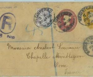 BK0862 - GB - POSTAL HISTORY -  REGISTERED STATIONERY COVER 1898 postmark WDO